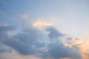 The sky and clouds at sunset photo