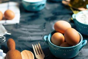 Eggs in a bowl photo