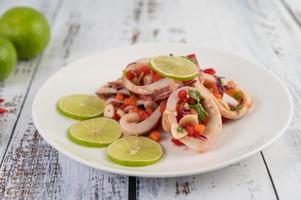 Spicy lemon squid dish photo