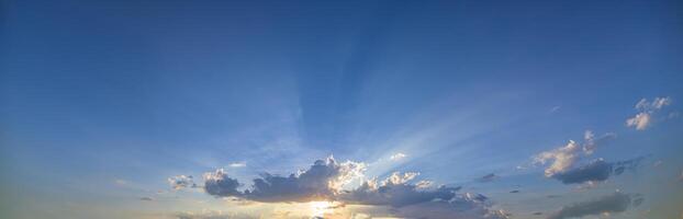 Sky and clouds at sunset photo