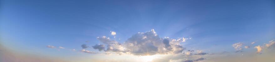 Sky and clouds at sunset photo