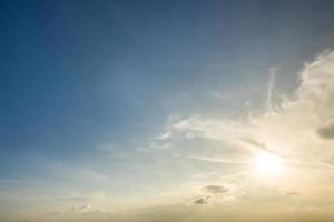 The sky and clouds at sunset photo