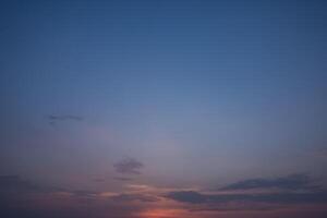 The sky and clouds at sunset photo