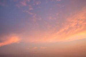 The sky and clouds at sunset photo