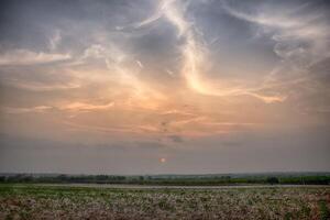 The sky at sunset photo