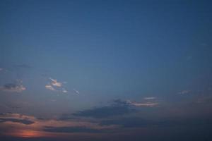 The sky and clouds at sunset photo