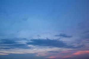 The sky and clouds at sunset photo