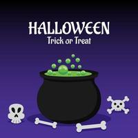 Flat design halloween background vector