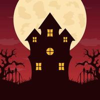 Flat design halloween background vector