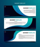 conjunto de banners para diseño moderno de negocios vector