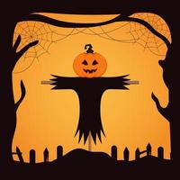 Flat design halloween background vector