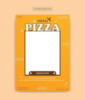 Poster template for food business vector