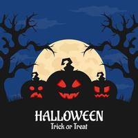 Flat design halloween background vector