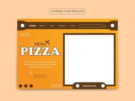 Landing page template for food business vector