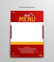 Poster template for food business vector