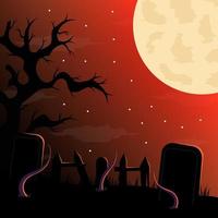 Flat design halloween background vector