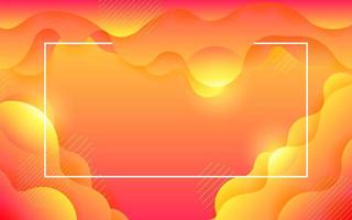 liquid abstract flow with frame background vector