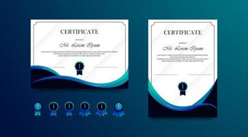 Set of certificates for business vector