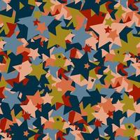 Seamless colorful pattern of shapes in the form of stars. vector