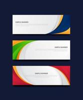 Abstract banner colorful design vector