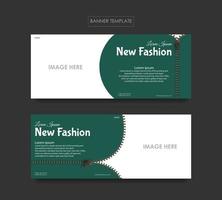 Set banner templates for fashion business vector
