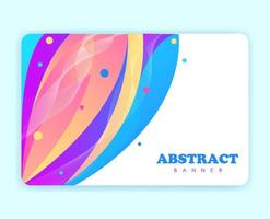 Abstract banner with abstract shapes full of color vector