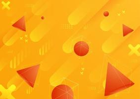 Abstract background with gragident goemetric shapes in orange color vector