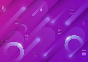 Abstract purple background with geometric shapes and lights vector