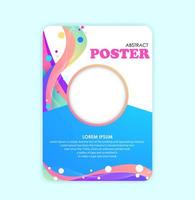 Abstract shapes poster full of color vector