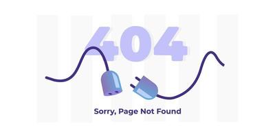 error 404 page not found landing page concept for mobile and pc vector