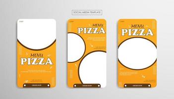 Social media templates for food business vector