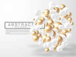 Vector illustration of overlapping abstract balls or bubbles. Realistic 3D sign.