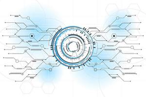 Abstract futuristic connection line circuit vector and illustration