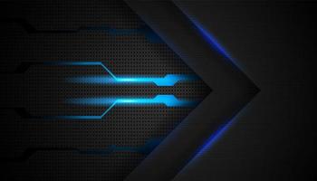 Abstract futuristic arrow movement with shining blue light background vector