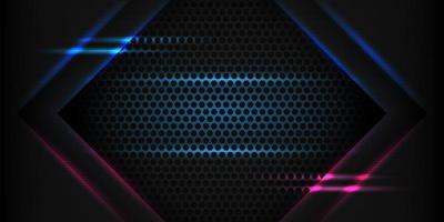 Abstract futuristic arrow movement with shining blue light background. vector