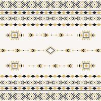 Aztec tribal ethnic seamless pattern with geometric shapes vector