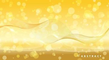 Abstract background with shiny waves and bokeh light. Vector illustration of a bright design