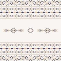 Aztec tribal ethnic seamless pattern with geometric shapes vector