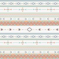 Ethnic pattern with geometric shapes vector
