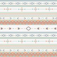 Ethnic pattern with geometric shapes vector