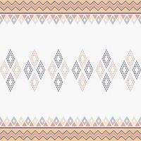 Seamless ethnic pattern with geometric shapes vector
