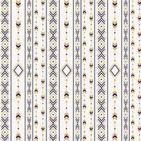 Seamless ethnic pattern with geometric shapes vector