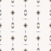 Seamless ethnic pattern with geometric shapes vector