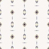 Seamless ethnic pattern with geometric shapes vector