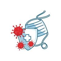 mask Shield protects Flu Anti Infection Illustration vector