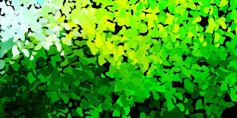 Light green, yellow vector background with random forms.