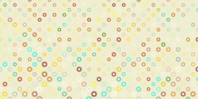 Light multicolor vector backdrop with virus symbols.