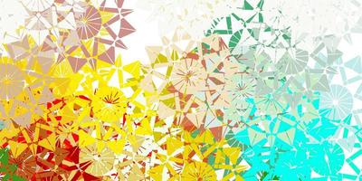 Light multicolor vector pattern with colored snowflakes.