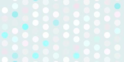 Light pink, blue vector texture with disks.