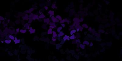 Dark purple vector pattern with abstract shapes.